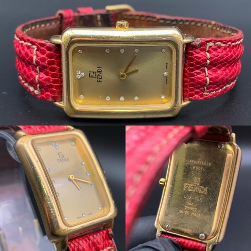 Raro Orologio Vintage Fendi Modello Registrato 550j Quarzo 002 765 Oro