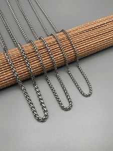 Edelstahl Zopfkette Königskette Weizenkette Spiga massiv 3-5mm, 50-70cm silber - Bild 1 von 7