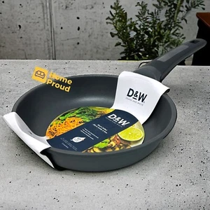 Sartén antiadherente D&W sartén de 8 pulgadas decano y blanco utensilios de cocina premium gris oscuro - Imagen 1 de 12