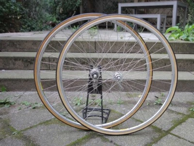 Shimano Dura Ace FH 7402 HB 7400 / Mavic 190 FB Silver  36 H / 8 Sp HG Wheel Set - Bild 1 von 4