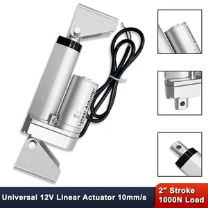 Silver 2" Stroke Linear Actuator 225lbs (1000N) Load Capacity 10mm/s w/Brackets - Picture 1 of 11