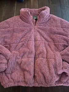 Chaqueta Wild Fable Rosa Imitación Piel Cremallera Suave y Acogedora Talla XS - Imagen 1 de 4