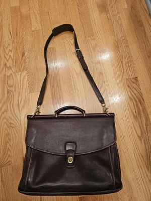 Vintage Coach 5266 Beekman Messenger Bag /Briefcase Brown Glove Leather USA Read - Image 1 of 4