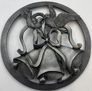Collectible 1998 Metzke Pewter Holiday Doves and Bells - Picture 1 of 5