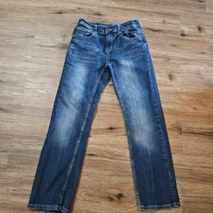 Fly Paper Jeans Boy Size 14 Dark Distressed - Picture 1 of 6