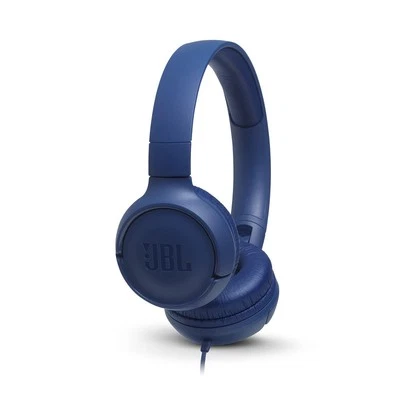 Cuffie JBL Tune 500 On Ear Mic Pieghevoli Blu - Immagine 1 di 4