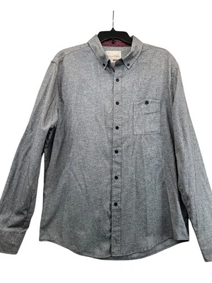 Sovereign Code Men Button Shirt Sz XL Gray Chambray Modern City BizCasual Preppy - Image 1 of 4