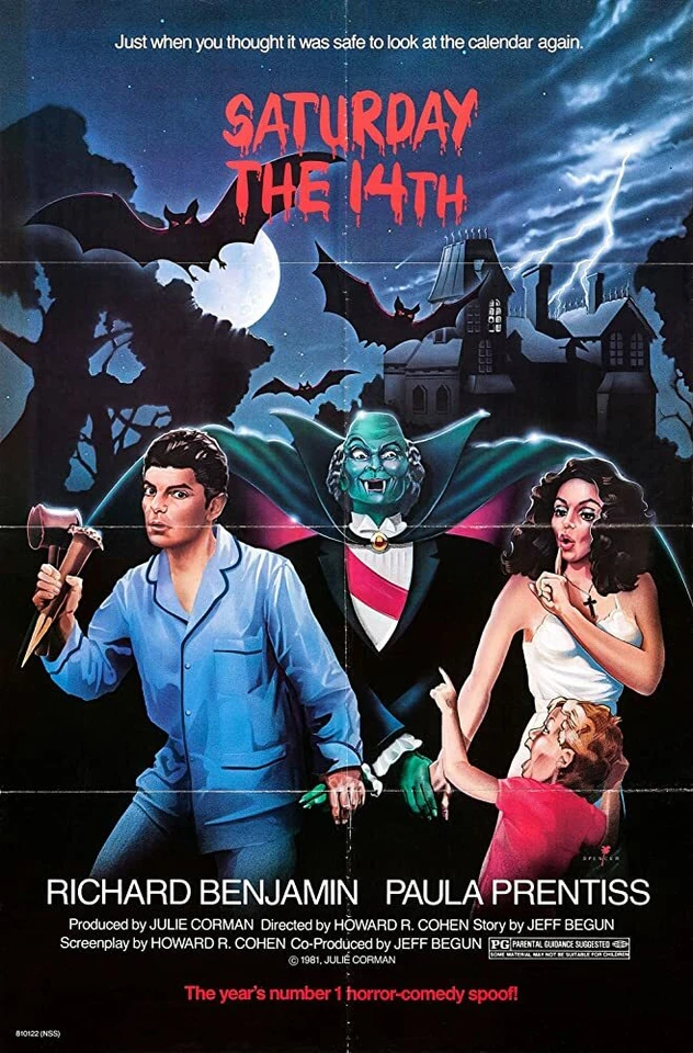 16mm Theatrical Feature Film Preview "SATURDAY the 14TH" 1982 Halloween Time! - Imagem 1 de 1