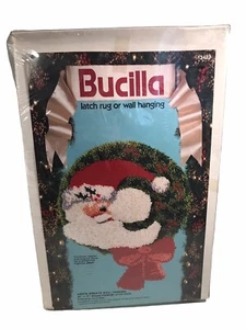 De Colección Bucilla Navidad SANTA Corona Cierre Gancho Kit Colgante Pared #13432 RETRO NUEVO - Imagen 1 de 3
