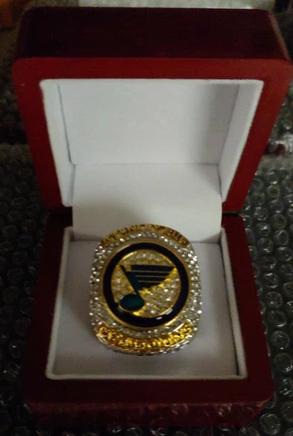 Ryan O'Reilly - 2019 St. Louis Blues Stanley Cup Ring With Wooden Display Box Cover