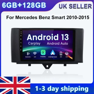 128G Android 13 Carplay Car Radio For Mercedes Benz Smart Fortwo 451 DAB GPS NAV - Picture 1 of 11
