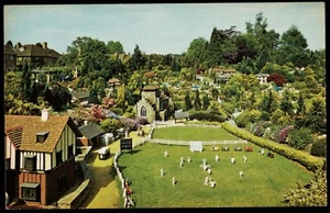 Cricket Ground Model Village Bekonscot Beaconsfield Buckinghamshire Postcard - Picture 1 of 2