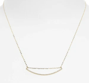 NADRI Swing Womens Gold Curved Pendant Necklace W1152 - Picture 1 of 3