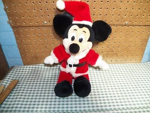 Vintage Disney Plüsch Mickey Mouse Weihnachtsmann - Bild 1 von 4