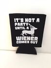 NEW Black Drink Sleeve Cozy Soda Beer Happy Drinking With Wiener Dog Funny New