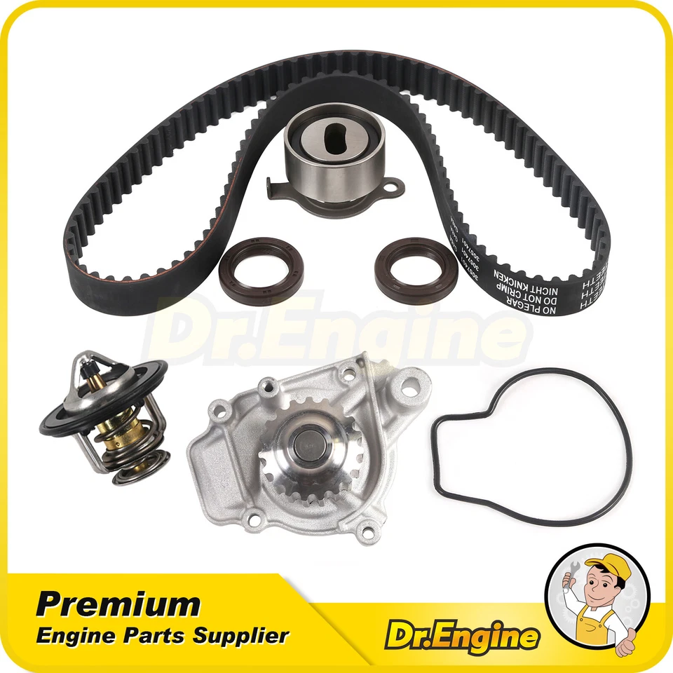 Kit de correa de distribución bomba de agua conjunto termostato apto para 88-91 Honda CRX Civic 1.6L Foto 1 de 4