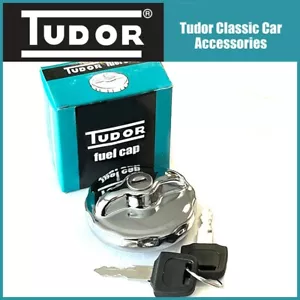 Tudor Locking Fuel Petrol Cap Stainless Steel 2 Keys Fits JAGUAR E TYPE - Picture 1 of 8