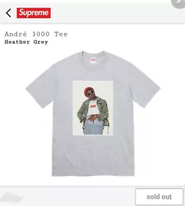 Supreme Andre 3000 Tee Heather Grey Size XL - Picture 1 of 2