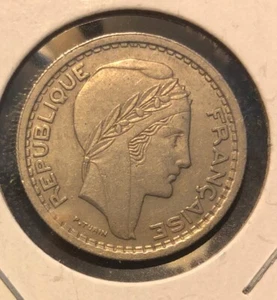 1949 Algeria 20 Francs Copper Nickel Coin-23MM-French Admin -KM#91 - Picture 1 of 4