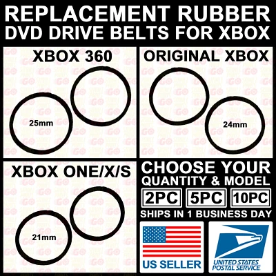 Nueva unidad de disco DVD de goma con correa de repuesto para reparación original/Xbox/360/S/X/One Foto 1 de 3