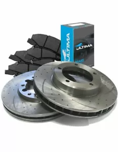 SLOTTED 255mm FRONT BRAKE ROTORS & PADS for COROLLA ZZE122 with ABS only - Picture 1 of 1