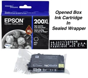 08/2027 Genuine Epson 200XL Black High-Yield Ink T200XL120-S FACTORY-SEALED NIOB - Picture 1 of 10