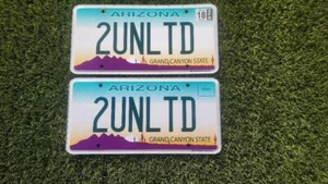 ARIZONA VANITY VEHICLE LICENSE PLATES PERSONALIZED TAGS - NEARLY MINT - Picture 1 of 2