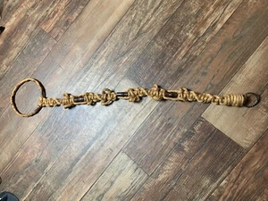 Vintage Macrame Towel Holder Wall Hanging Rope Brown Boho Wall Hang - Picture 1 of 3