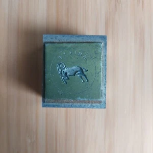 MATRICE TIPOGRAFICA-CLICHE'-IN METALLO-ZODIACO-SEGNO ZODIACALE-ARIETE - Picture 1 of 3