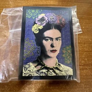 Frida Kahlo Purple Mosaic Self Portrait  Refrigerator Magnet 2.5x3.5 Iman - Picture 1 of 1