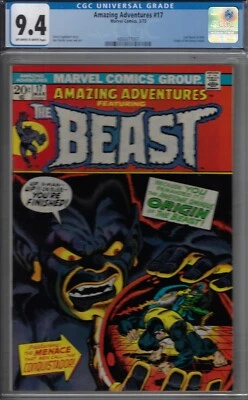 AMAZING ADVENTURES  #17  -CGC 9.4 NM-, MARVEL 1973-ORIGIN OF BEAST - Image 1 of 2