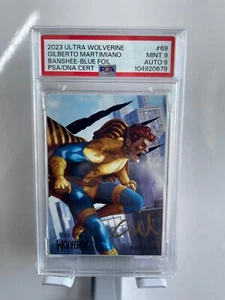 2023 Fleer Ultra wolverine Banshee #69 Blue Foil - PSA 9/Autographed - Pop of 1! - Picture 1 of 2