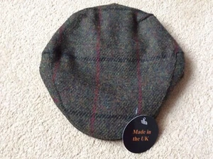 Child’s Harris Tweed, dark green cap (one size) (new) - Picture 1 of 6