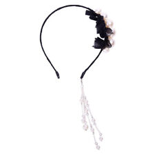 Black Pearl Hairband with Tassel Earring - Party Gift Headband