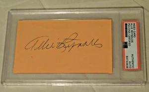 ALLIE REYNOLDS (D. 1994) SIGNED / AUTOGRAPHED INDEX CARD PSA/DNA SLABBED YANKEES - Picture 1 of 1