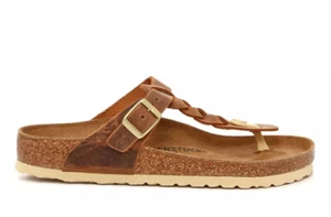Birkenstock Gizeh Braided Sandale Damen Cognac Größe 40 L9M7. - Bild 1 von 9
