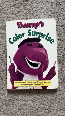 BARNEY'S COLOR SURPRISE By Mary Ann Dudko 1993 Hardcover Board Book EUC Lynos - Image 1 of 4