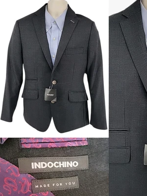 Indochino 100% Wool Blazer Sport Coat Jacket Charcoal Mens 36R Tailored Fit - Image 1 of 4