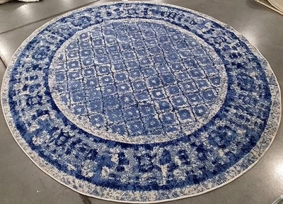 SILVER / BLUE 6'-0" x 6'-0" Flaw in Rug, Reduced Price 1172791666 ADR110D-6R - Image 1 of 4