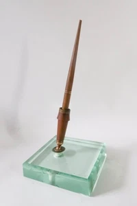 Vintage WAHL Signature Fountain Pen with 14K gold Nib and Glass Base - Picture 1 of 10