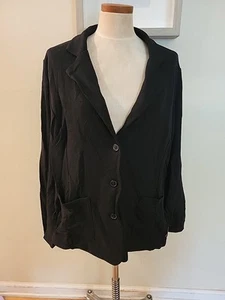 NEW TAHARI (Size 3X) Women’s Soft Structure Black 3 Button Blazer Jacket - Picture 1 of 8