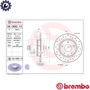 2x BRAKE DISC 08.C653.1X FOR MAZDA CX-3 CX-30 Z627/Z601/Z6Y3/Z6Y1 1.6L 4cyl 3 - Picture 1 of 7
