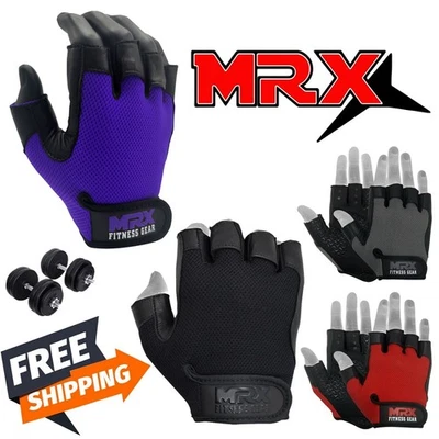 US Men/Women Gym Gloves Workout Weight Lifting Bodybuilding Exercise Cycling MRX - Image 1 of 4