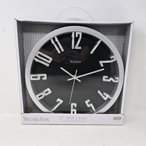 Westclox 12 In. Metallic Silver Wall Clock 32913 Westclox 32913 New - Picture 1 of 12