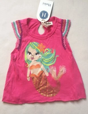 Hatley девочек русалки верхний розовый вязаный крышка рукава sz 4 - Изображение 1 из 4