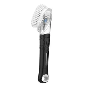 Soap Dispensing Dish Brush, Kitchen Brush for Pot Pan Sink Cleaning Black - Picture 1 of 7