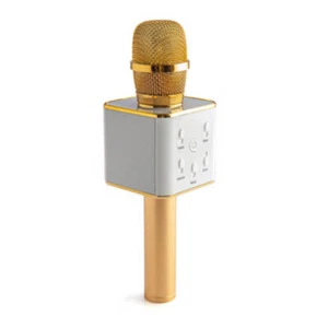 High Quality Brand New Portable Gold Wireless Karaoke Microphone Ideal Gift - Picture 1 of 3