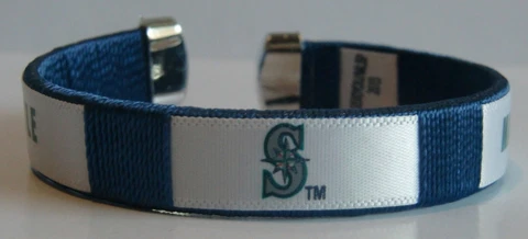 Seattle Mariners Fan Band Bracelet MLB Licensed Baseball Jewelry Cover