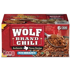 Wolf Brand, Chili with NO BEANS, Authentic Texas Recipe, 15oz Can (Pack of 6) - Picture 1 of 1