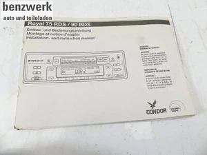 Condor Royal 75 RDS / 90 RDS Autoradio Bedienungsanleitung ORIGINAL ✔️ - Bild 1 von 3